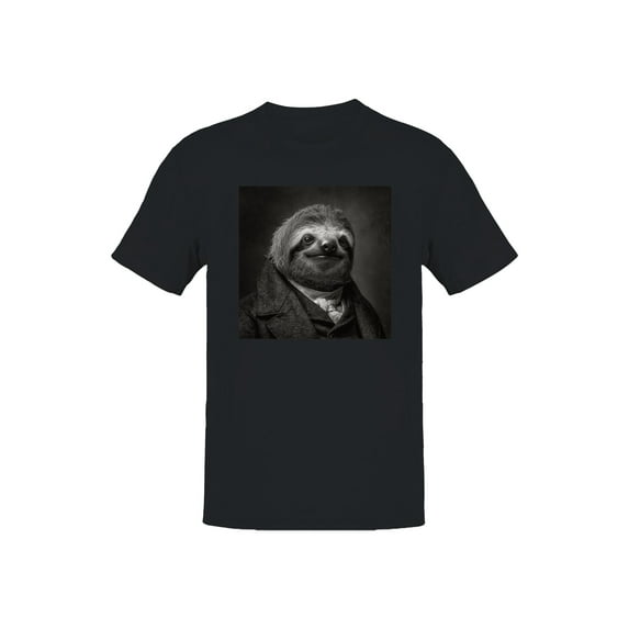 Vintage Sloth Portrait Art Men's T-shirt