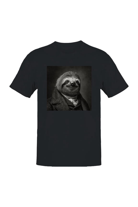 Vintage Sloth Portrait Art Men's T-shirt