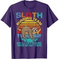 thumbnail image 1 of Vintage Sloth Running Team We'll Get There Funny Unisex T-Shirt for Men Women Kids Toddler,Purple Color,Size YM, 1 of 5