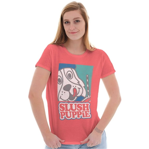 Vintage Slush Puppie 80s Cartoon Logo Women's T Shirt Ladies Tee Brisco Brands S