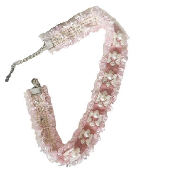 Vintage Small Flower Pearl Neckband Choker Necklace Jewelry Temperament Sweet Cool Neck Chain Clavicle Chain Necklace