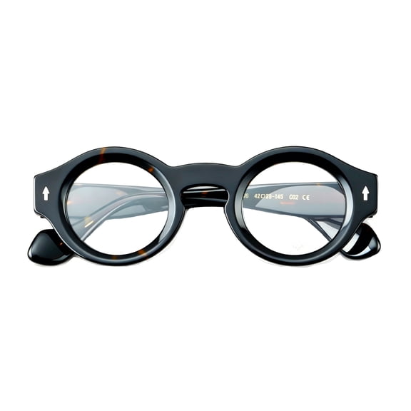 Vintage Small Round Acetate Glasses Frame Thick Retro Circle Eyeglasses for Women Men 42-28-145