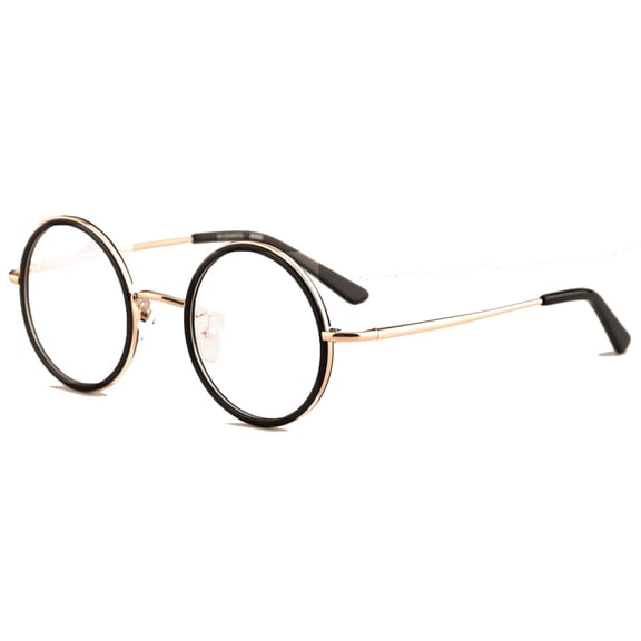 Vintage Small Round Optical Eyeglass Frame Retro Classic Design with Spring Hinge for Men and Women