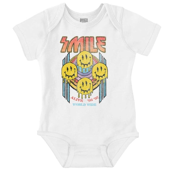 Vintage Smile Band World Wide Tour Romper Boys or Girls Infant Baby Brisco Brands NB