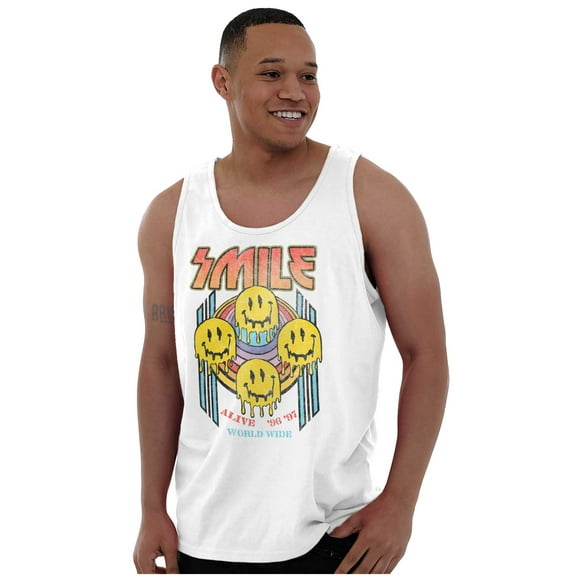 Vintage Smile Band World Wide Tour Tank Top T Shirts Men Women Brisco Brands S