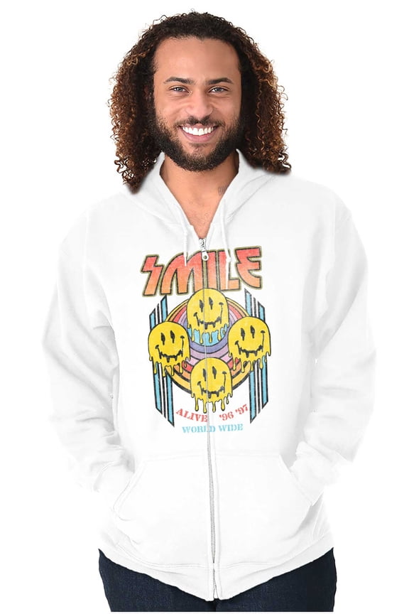 Vintage Smile Band World Wide Tour Zip Up Hoodie Men's Women's Brisco Brands M