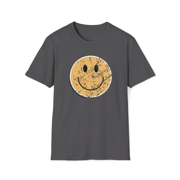 Vintage Smile Face, Gildan Unisex Softstyle T-Shirt, Graphic Tee, S-3XL