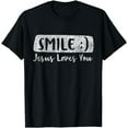 thumbnail image 1 of Vintage Smile Loves You Jesus Religious Faith Christian Gift T-Shirt, 1 of 4