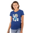 thumbnail image 1 of Vintage Smurf I Love You Flowers Women's T Shirt Ladies Tee Brisco Brands S, 1 of 3