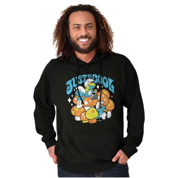 Vintage Smurf Just Be Cool Mushrooms Hoodie Sweatshirt Women Men Brisco Brands S