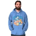 thumbnail image 1 of Vintage Smurf Just Be Cool Mushrooms Unisex Plus Size Hoodie Brisco Brands 5X, 1 of 5