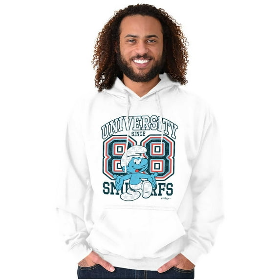 Vintage Smurf University Varsity Unisex Plus Size Hoodie Brisco Brands 2X