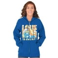 thumbnail image 1 of Vintage Smurfette Love is Smurf Women Plus Size Zipper Hoodie Brisco Brands 5X, 1 of 5