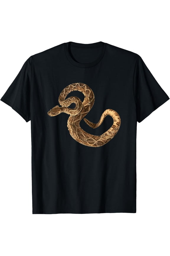 Vintage Snake Eastern Diamondback Rattlesnake Rattler Design T-Shirt