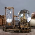 thumbnail image 1 of Vintage Snowball Hourglass Decor - 50ml Waterproof Globe with 6 Holiday Songs, Desktop Ornament for Living Room Bedroom Shelf (Gold, Gift Box Included), 1 of 6