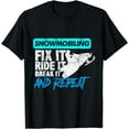 thumbnail image 1 of Vintage Snowmobile TShirt Snowmobiling Gear Fix It Ride It, 1 of 3