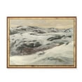 thumbnail image 1 of Vintage Snowy Mountain Landscape Print Poster, Rustic Winter Cabin Decor, Size 16x24 UNFFRAMED F03.1.7l517, 1 of 3