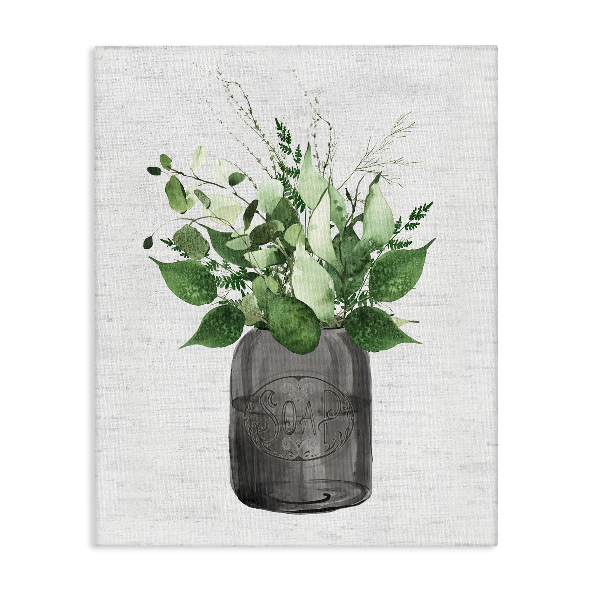 Vintage Soap Jar Herbs Canvas Wall Art, design by Lettered and Lined