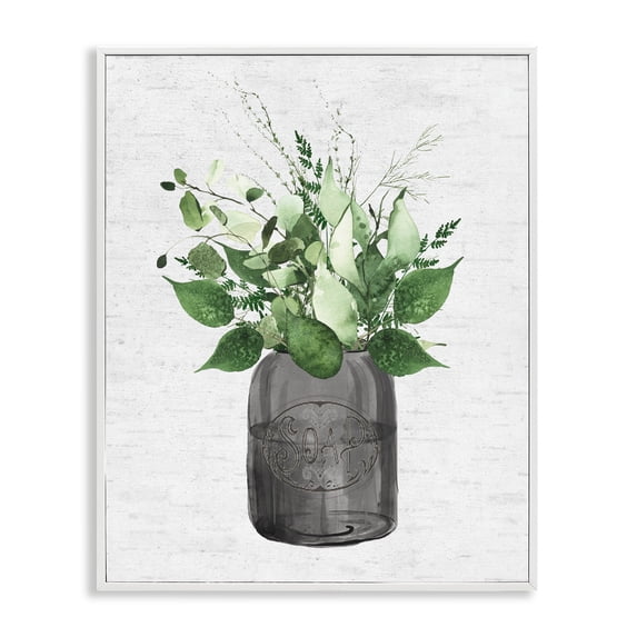 Stupell Industries French Country Vintage Soap Jar Herbs White Framed Giclee Art, 24 x 30, by Lettered and Lined