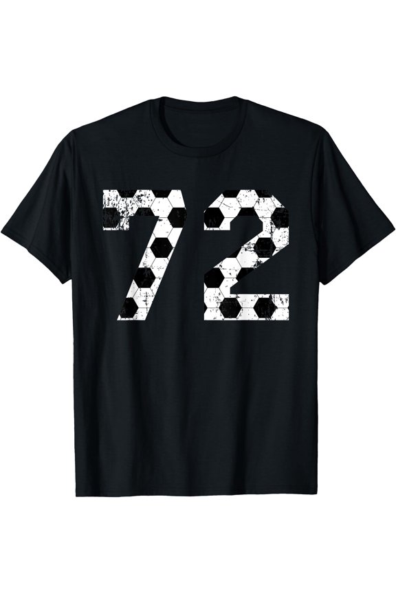Vintage Soccer 72 Number T-Shirt, Unisex T-Shirt