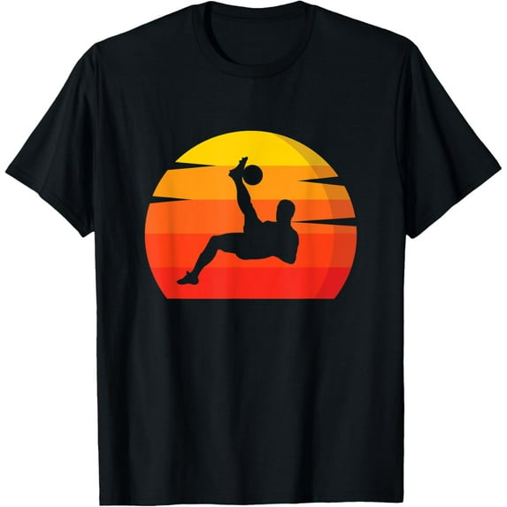 Vintage Soccer Design Sunset Soccer Player T-Shirt