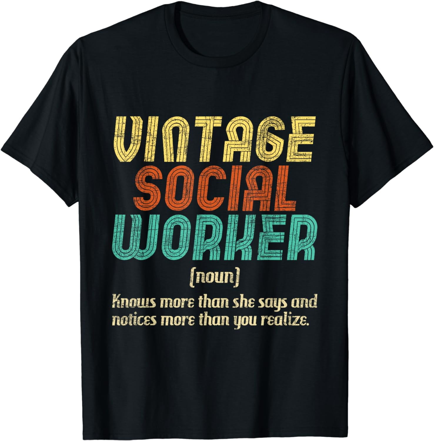 Vintage Social Worker - Community Public Servant Caseworker Cotton T ...