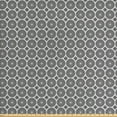 thumbnail image 1 of Ambesonne Vintage Fabric by the Yard Upholstery, Greyscale Circular Motif, 10 Yards, Dimgray and Pale Taupe, 1 of 4