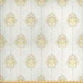 thumbnail image 1 of Ambesonne Vintage Fabric by the Yard Upholstery, Ornamental Tracery Dots, 2 Yards, Earth Yellow White, 1 of 4