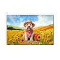 thumbnail image 1 of Vintage Soft Coated Wheaten Terrier Says Hello Mother's Day Summer Sunflower Field Indoor Rug Wheatie Dog Lover Carpet Living Bed Room Sofa Home Decor - 12005, 1 of 5