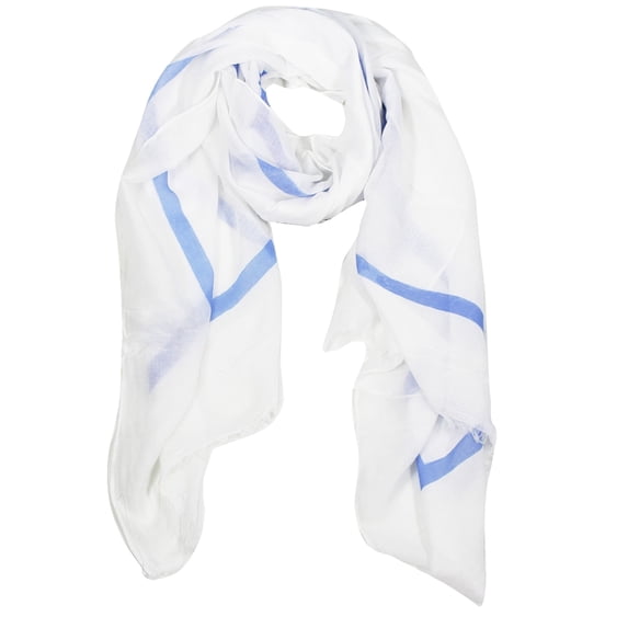 Vintage Soft Cotton Blend Block Stripe Shawl Wrap Scarf