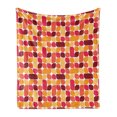 thumbnail image 1 of Vintage Soft Flannel Fleece Blanket, Bauhaus Style Inspired Geometric Asymmetric Retro Pattern with Pastel Colors Print, Cozy Plush for Indoor and Outdoor Use, 50" x 70", Multicolor, by Ambesonne, 1 of 5