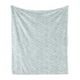thumbnail image 1 of Vintage Soft Flannel Fleece Blanket, Lace Pattern Backdrop with Floral Composition Victorian Inspirations Wedding, Cozy Plush for Indoor and Outdoor Use, 50" x 60", Seafoam and White, by Ambesonne, 1 of 5