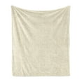 thumbnail image 1 of Vintage Soft Flannel Fleece Blanket, Simplistic Delicate Romantic Floral Motif Ornaments in Soft Pastel Tones Print, Cozy Plush for Indoor and Outdoor Use, 50" x 70", Beige and White, by Ambesonne, 1 of 5