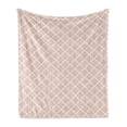 thumbnail image 1 of Vintage Soft Flannel Fleece Blanket, Sixties Retro Style Colorful Art Deco Pattern on Soft Pink Polka Dotted Background, Cozy Plush for Indoor and Outdoor Use, 60" x 80", Multicolor, by Ambesonne, 1 of 6