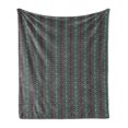 thumbnail image 1 of Vintage Soft Flannel Fleece Blanket, Victorian Curls and Swirls with Geometric Rhombus Ornamental Illustration, Cozy Plush for Indoor and Outdoor Use, 60" x 80", Sea Green Dried Rose, by Ambesonne, 1 of 5