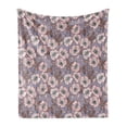 thumbnail image 1 of Vintage Soft Flannel Fleece Throw Blanket, Graceful Nature Theme Bedding Plant Poppies Buds with Look French Garden, Cozy Plush for Indoor and Outdoor Use, 70" x 90", Mauve Blush, by Ambesonne, 1 of 5
