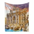 thumbnail image 1 of Vintage Soft Flannel Fleece Throw Blanket, Greece Architecture Composition Detailed Culture Photography Touristic, Cozy Plush for Indoor and Outdoor Use, 70" x 90", Multicolor, by Ambesonne, 1 of 6