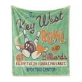 thumbnail image 1 of Vintage Soft Flannel Fleece Throw Blanket, Retro Bowling Game Night with Abstract Background Words Image, Cozy Plush for Indoor and Outdoor Use, 70" x 90", Fern Green Burgundy, by Ambesonne, 1 of 6