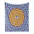 thumbnail image 1 of Vintage Soft Flannel Fleece Throw Blanket, Third Eye Inside Hypnotic Spiral Circles Trippy Lines Mystic Hippie Boho, Cozy Plush for Indoor and Outdoor Use, 50" x 60", Multicolor, by Ambesonne, 1 of 5
