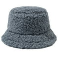 thumbnail image 1 of Vintage Soft Plush Hat Wide Brim Fisherman Lamb Wool Cap Solid Color Cover Face, 1 of 20
