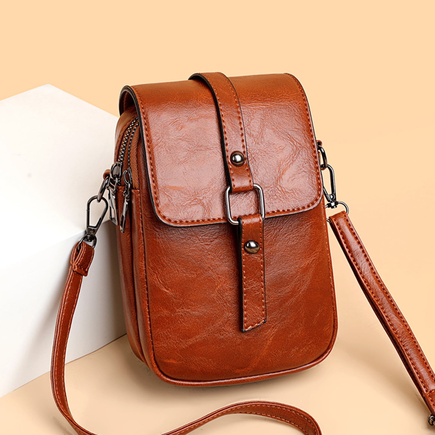 Vintage Esteve shoulder bag | alligator patent| leather | rust brown |  clutch | purse | made in Spain | orange red