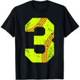 thumbnail image 1 of Vintage Softball 3 Jersey Number T-Shirt, 1 of 6