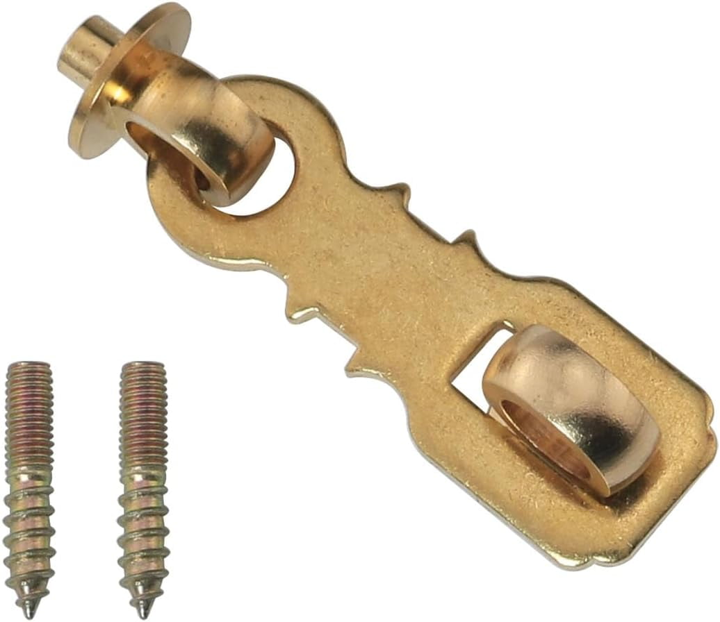 Vintage Solid Brass Gate Latch Lock Heavy Duty Door Hasp Padlock Hasp