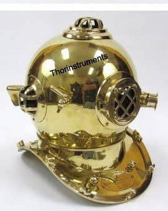 Vintage Solid Brass Scuba Deep Diving Divers Helmet Mark V US Navy ...