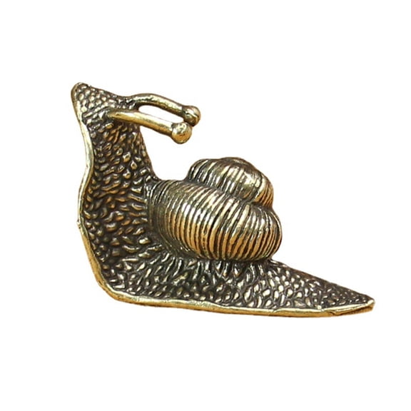 Vintage Solid Brass Snail Figurine Antique Animal Miniature Sculpture for Home Decors and Office Desk Ornament Gift