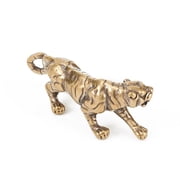 Vintage Solid Brass Tiger Figurine Statue Ornament Animal Figurines Home Decor