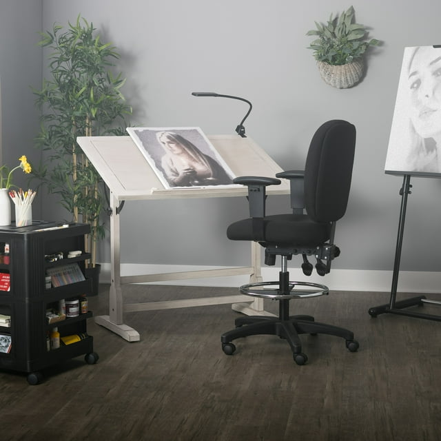 Vintage Solid Wood Drawing/Drafting Table with 42" x 30" Adjustable