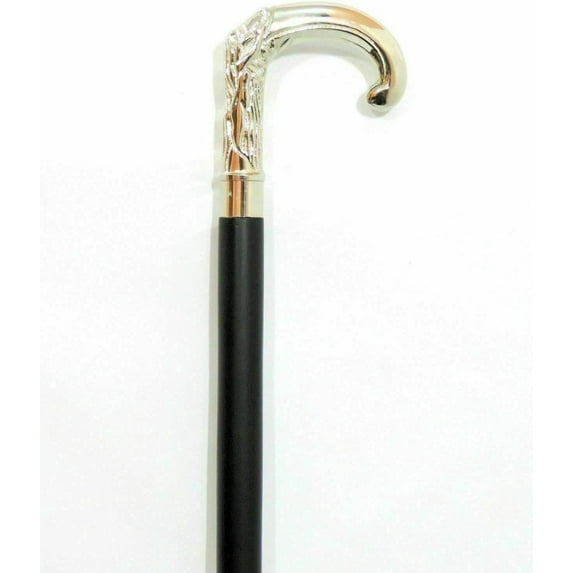 Vintage Solid Wooden Victoria Walking Cane Antique Style Walking Stick Brass Engraved Handle Decorative Design Wooden Seniors Walking Stick Medieval Cosplay Unique Gift Item by Maritime Treasuresr