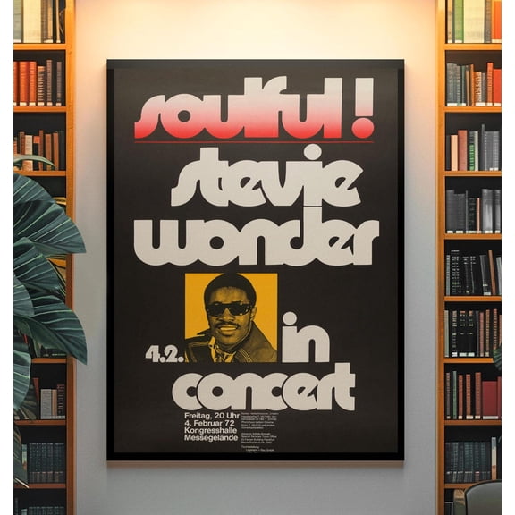Vintage Soul Concert Poster, Retro Funk Rnb Music Print, Unframed Paper Poster 8x10in