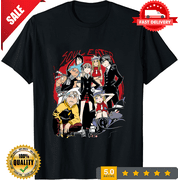 Vintage Soul Eater T-shirt,Anime,Death The Kid,Manga,Black Star Graphic Tee Black Shirt, CROWD FAVORIT-TH78937